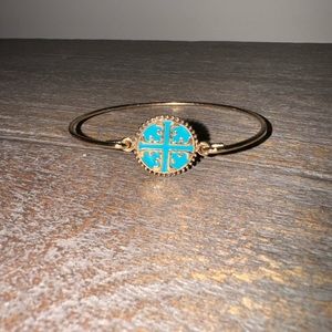 Tory Burch Teal & Gold Bracelet